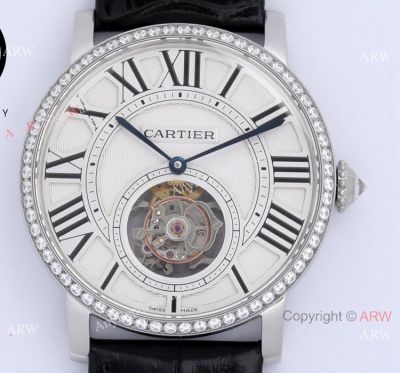 BBR Factory 1:1 Replica Cartier Rotonde De Tourbillon Watch Stainless Steel 40mm